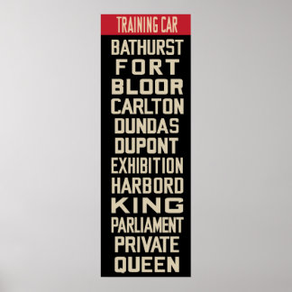 Poster Rollsign de tramway PCC (dimension de tramage IKEA