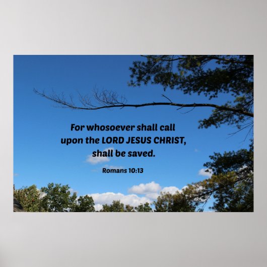 Poster Romains 10:13 Car quiconque invoquera... (Devant)
