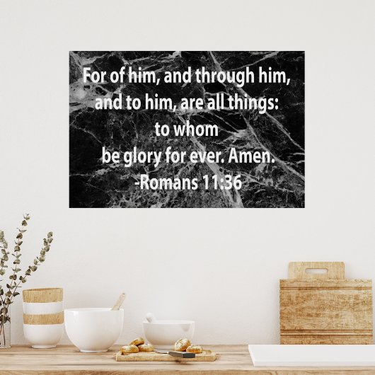 Poster Romains 11:36 (Cuisine)