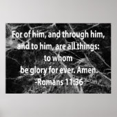 Poster Romains 11:36 (Devant)