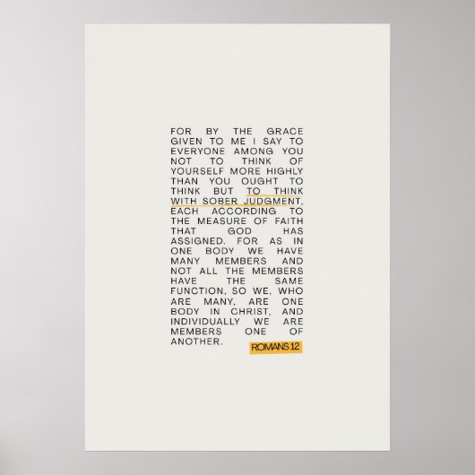 Poster Romains 12 (Devant)