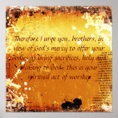 Poster Romains 12:1 (Devant)