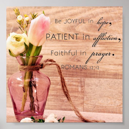 Poster Romains 12:12 (Devant)