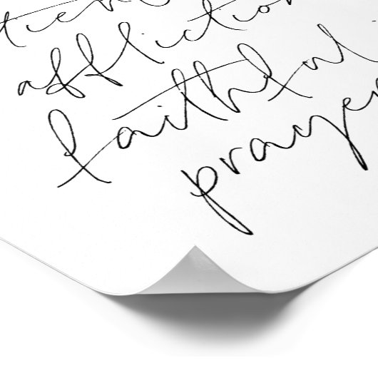 Poster Romains 12:12 Script (Coin)