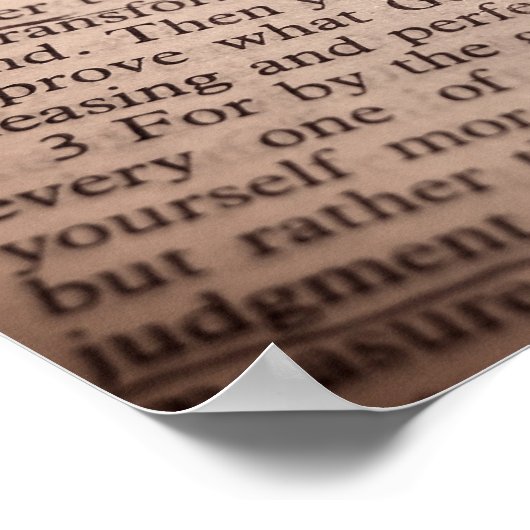 Poster Romains 12:2 [Imprimer] (Coin)