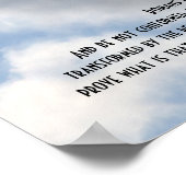 Poster Romains 12:2 Inspirationnelle-Bible-Verse Bénédict (Coin)