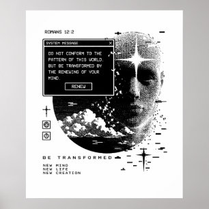 Poster Romains 12:2 Renouveler Votre Système de Message M