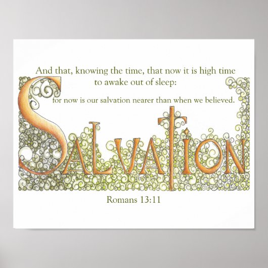 Poster Romains 13:11 Salut (Devant)