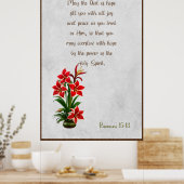 Poster Romains 15:13 Que Dieu vous remplisse d'affiche de (Cuisine)