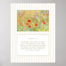 Romains 15:13 Verset de la Bible Cottage Poppy pra