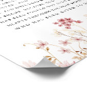 Poster Romains 5:3-5 Verset biblique floral (Coin)