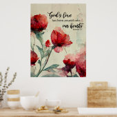 Poster Romains 5:5 La Bible Amoureuse de Dieu Verse Flora (Cuisine)