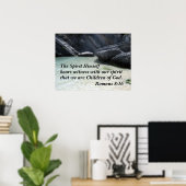 Poster Romains 8:16 L'Esprit lui-même témoigne (Bureau à domicile)