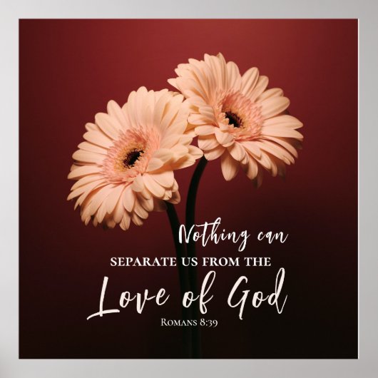 Poster Romains 8 39 Amour de Dieu Bible Verse Rose Brown (Devant)