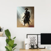 Poster Roman Spartan Warrior, Dark Armor (Bureau à domicile)