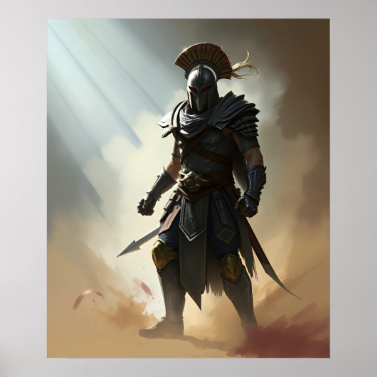 Poster Roman Spartan Warrior, Dark Armor (Devant)