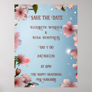 Poster Romance Épanoui : Un Thème de Mariage Floral Compl