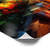 Poster Romance moderne aux couleurs vives (Coin)