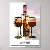 Poster Romance - Vin Pour Deux Au coucher Du Soleil (Devant)
