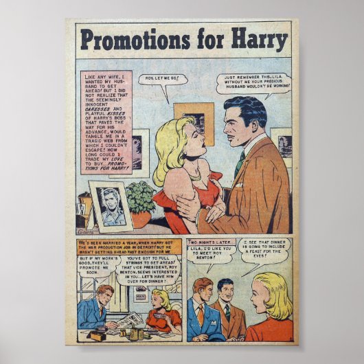 Poster Romance vintage (Devant)