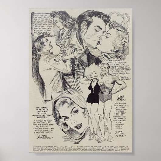 Poster Romance vintage (Devant)