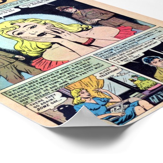 Poster Romance vintage (Coin)