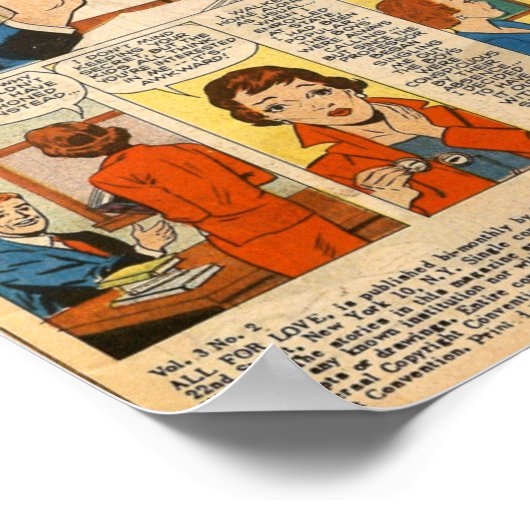 Poster Romance vintage (Coin)