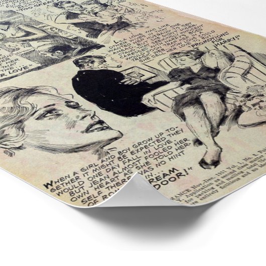 Poster Romance vintage (Coin)