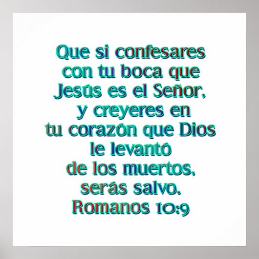 Poster Romanos 10:9 (Devant)