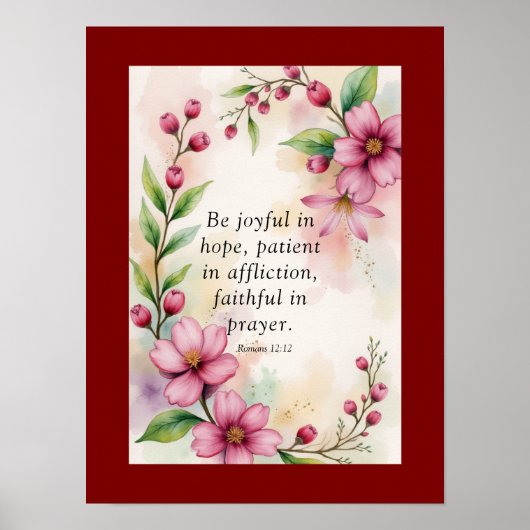 Poster Romans 12:12 Custom Bible Verse (Devant)