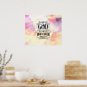 Poster Romans 8:31 If God for us who can be against us (Cuisine)