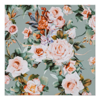 Poster Romantic Blossom Haven