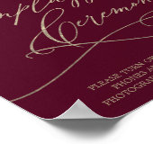 Poster Romantic Bourgogne Choisir Un Siège Cérémonie Sans (Coin)