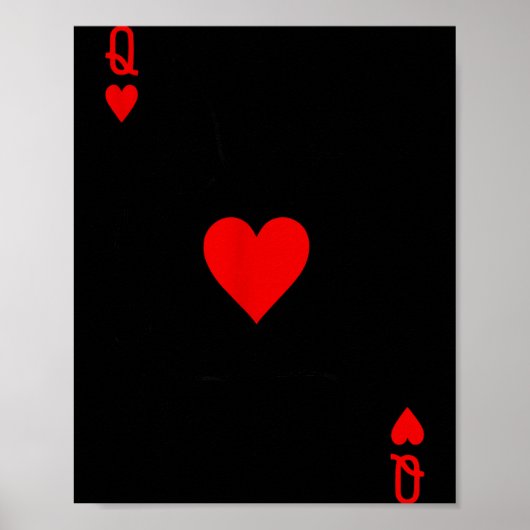 Poster Romantic Couple Kiss Queen Of Hearts Ker Playing C (Devant)