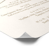 Poster Romantic Gold Calligraphy | Ivory Drink Menu Sign (Coin)