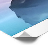 Poster Romantic Heart Swans Tropical Sunset Paradise (Coin)