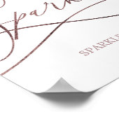 Poster Romantic Rose Calligraphy Let Love Sparkle Sign (Coin)