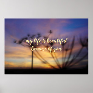 Poster Romantic sentiment for him, beautiful life