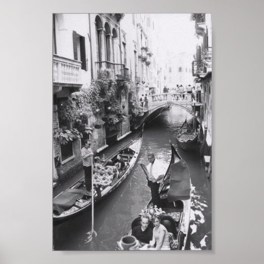 Poster Romantic Venice Italy Gondola Canal Ride (Devant)