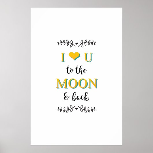 Poster romantique avec une citation d'amour (Devant)