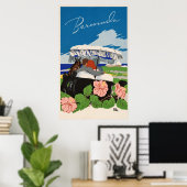 Poster Romantique Bermudes retro voyage vintage et (Bureau à domicile)
