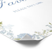 Poster Romantique bleu doux mariage floral Faveurs (Coin)