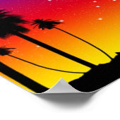 Poster romantique du coucher de soleil (Coin)