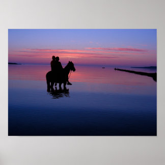 Poster romantique du lever du soleil