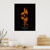 Poster romantique Fleur de Feu et Rose Blanche (Cuisine)