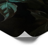 Poster romantique foncé peinture à l'huile florale (Coin)