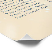 Poster Romantique Mariage d'hiver Invités Sièges Graphiqu (Coin)