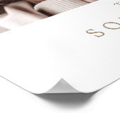 Poster Romantique Or Calligraphie Photo Bienvenue Mariage (Coin)