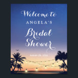 Poster Romantique Palm Beach String Fête des mariées<br><div class="desc">Poster de l'affiche de la Fête des mariées des lumières de Palm Beach Romantique. (1) La taille par défaut est de 8 x 10 pouces, vous pouvez la changer en une taille plus grande. (2) Pour plus de personnalisation, cliquez sur le lien "customiser plus loin" et utilisez notre outil de...</div>