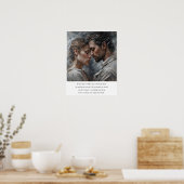 Poster Romantique Poème d'amour Valentine Art (Cuisine)